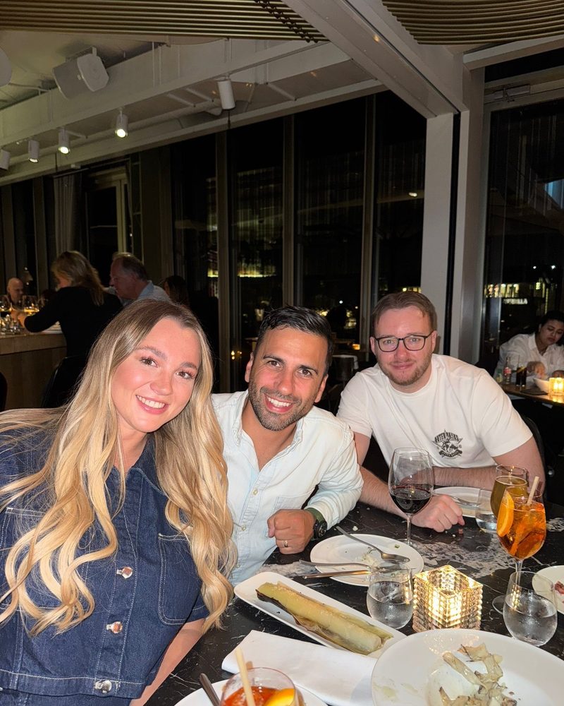 The team at a lunch club dinner